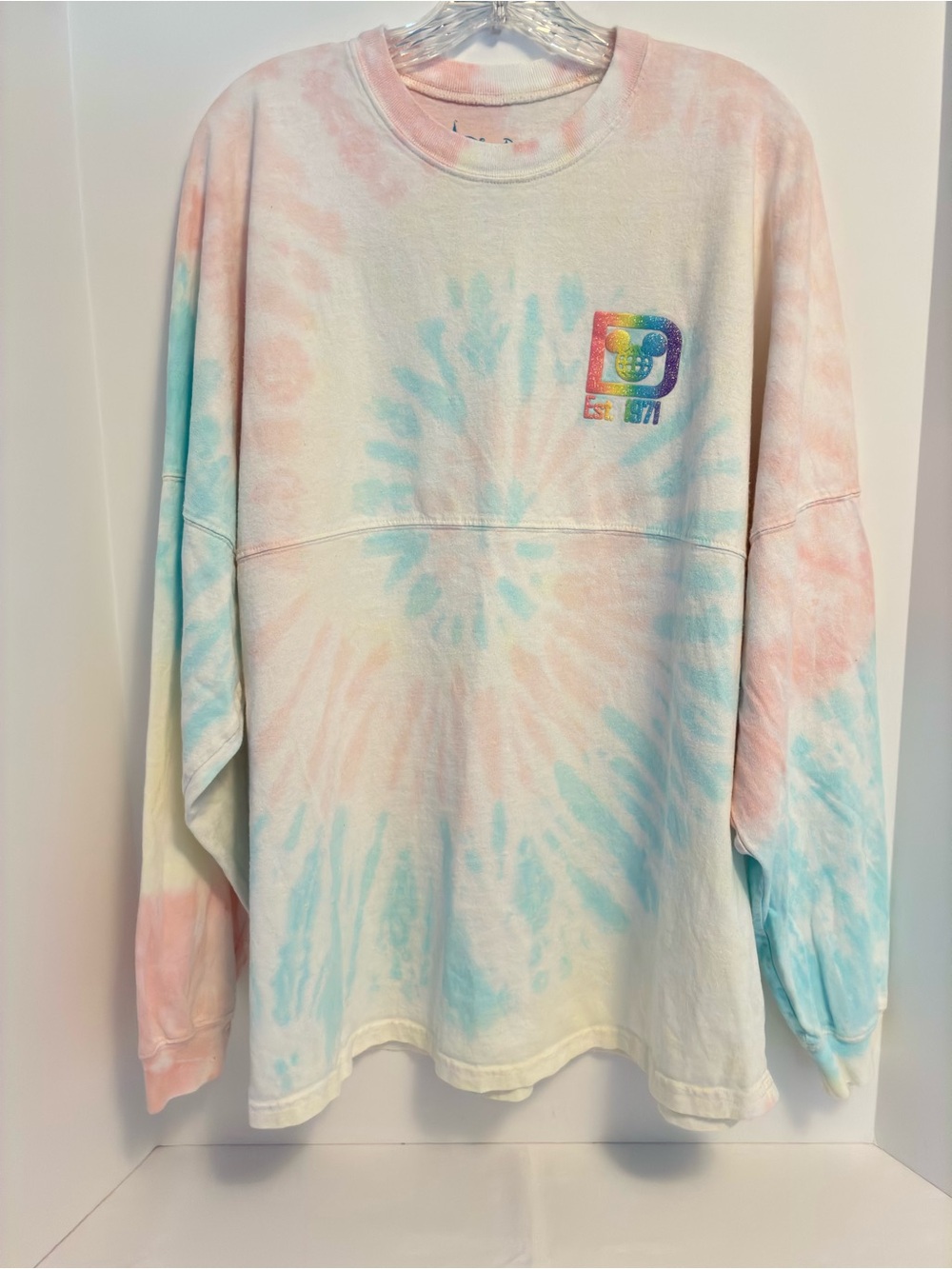 Disney Parks Walt Disney World 1971 Pastel Tie-Dye Spirit Jersey Size XL